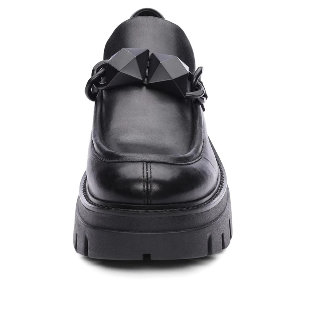 LEROY BLACK CHAIN PLATFORM LOAFER